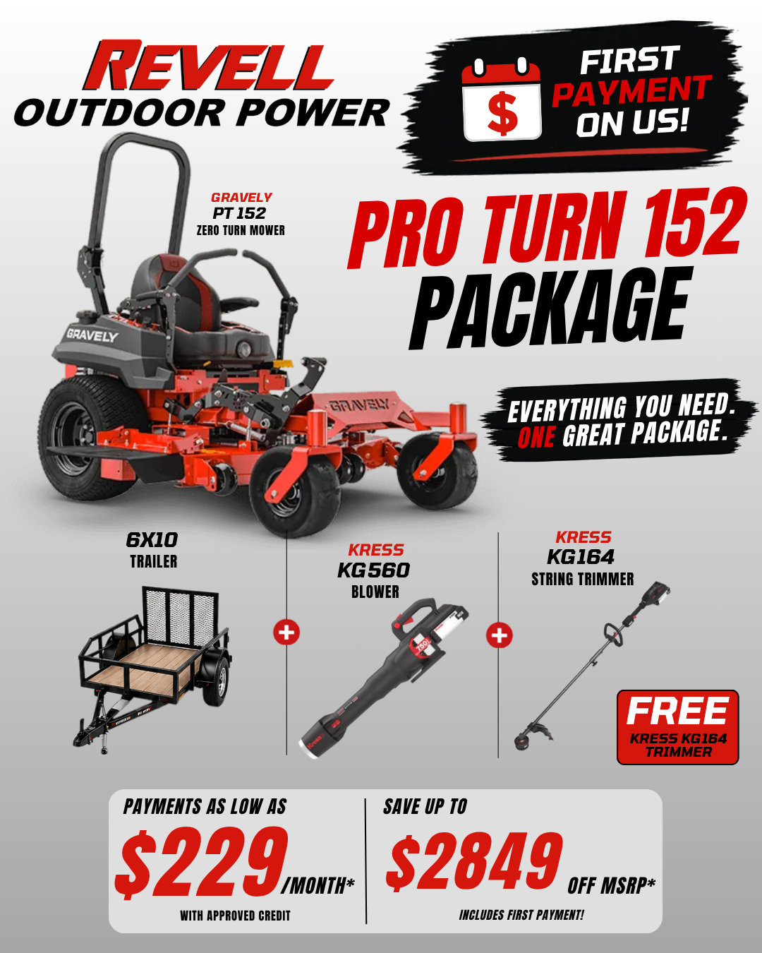Gravely Pro-Turn 152 Zero Turn Mower Bundle